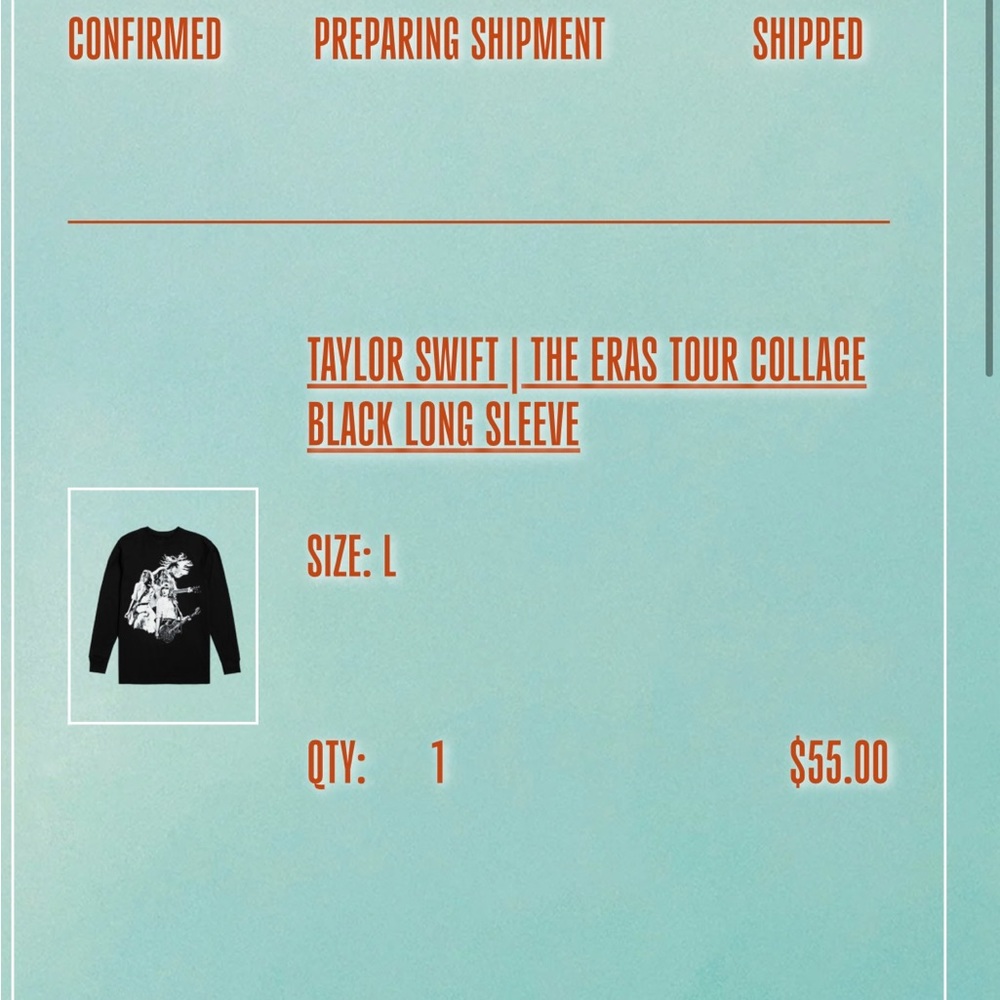Taylor Swift Black Long Sleeve Tee